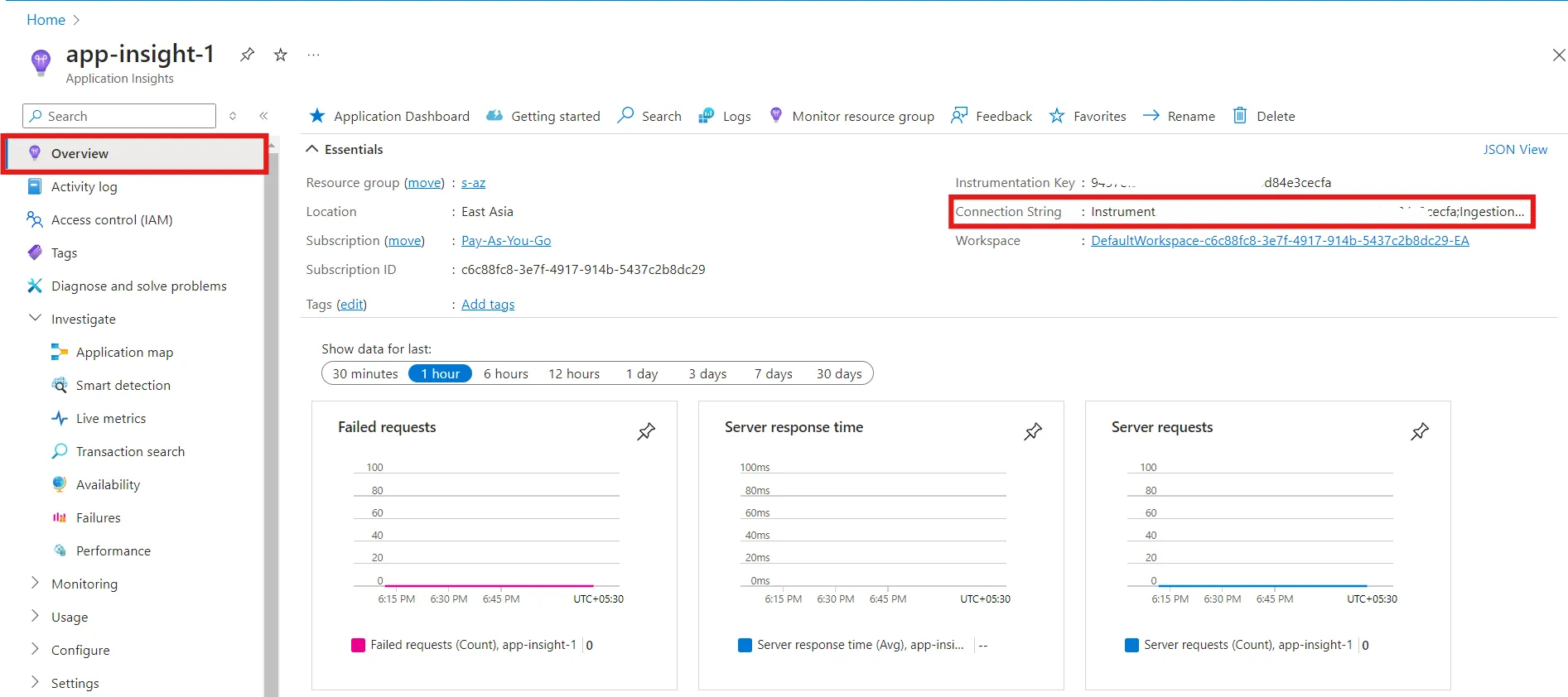 Fetching the Connection String